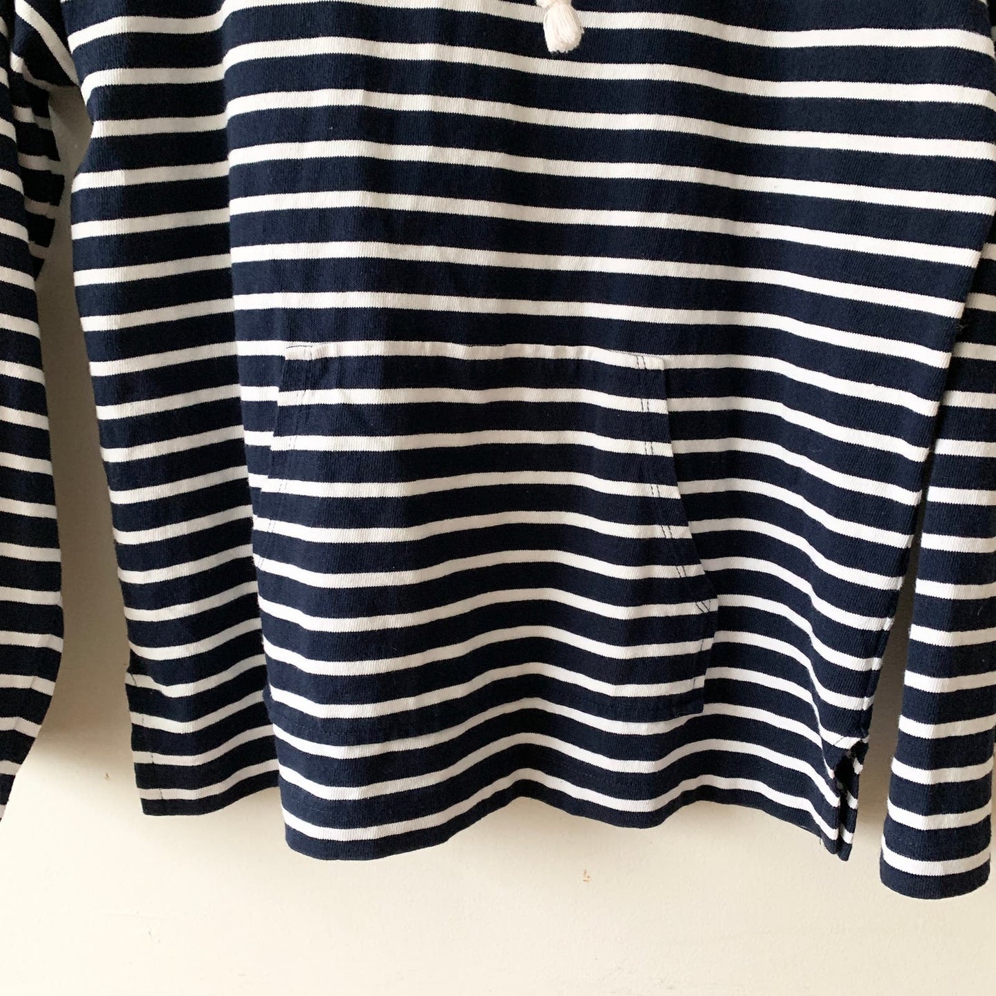 J.Crew Funnelneck Pullover Striped Mariner Shirt Sweater Navy White AJ639