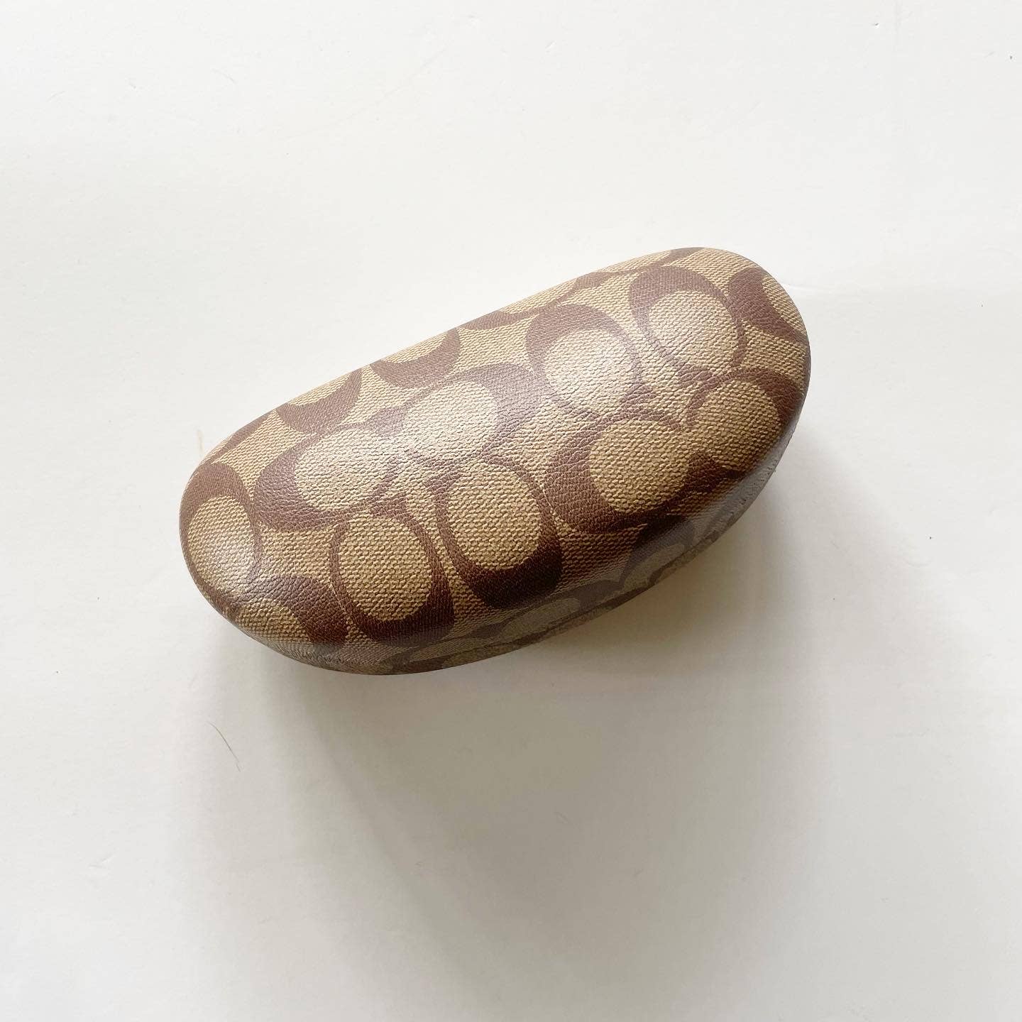 Coach Signature Logo Brown Glasses Case