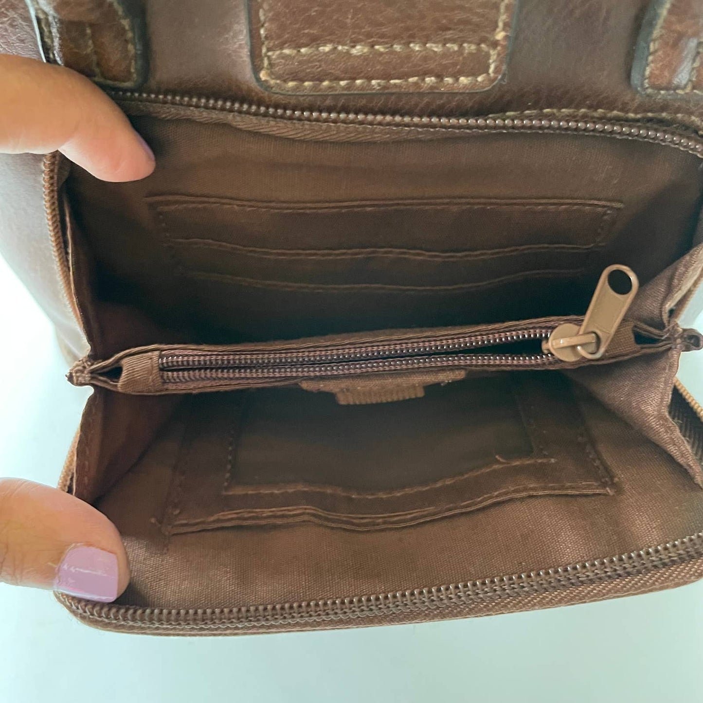 Mini Brown Satchel Purse