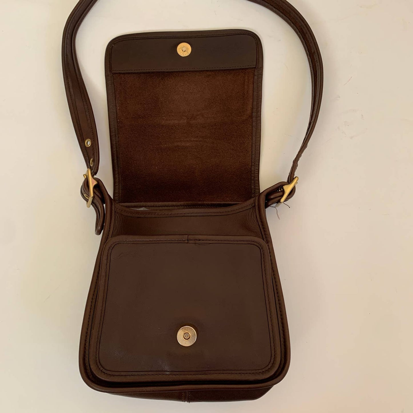 Vintage Coach Legacy Flap Chocolate Brown Crossbody Purse 9145