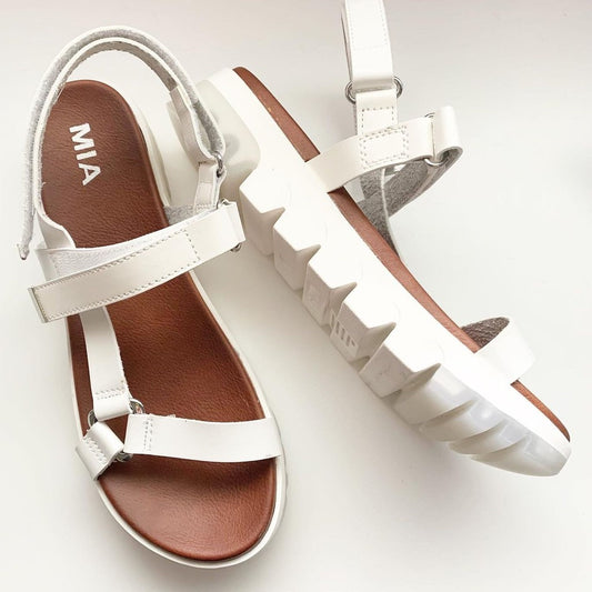 MIA White Strap Sandal Shoes Rylie 8.5 M