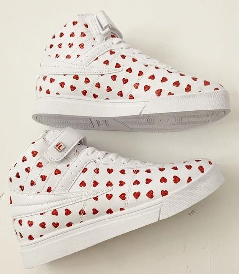 FILA Vulc 13 Heart High Top Athletic Shoes Sneaker Multicolor 8.5