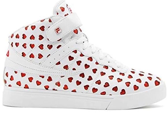FILA Vulc 13 Heart High Top Athletic Shoes Sneaker Multicolor 8.5
