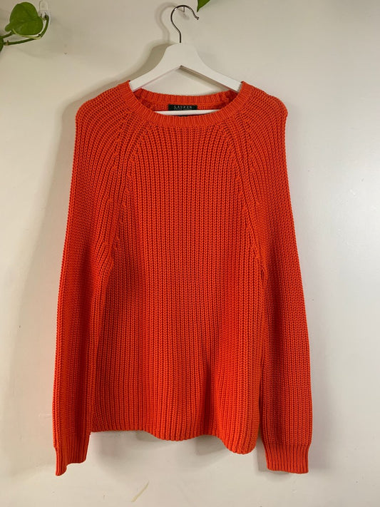 Ralph Lauren Chunky Knit Red Sweater Size Large
