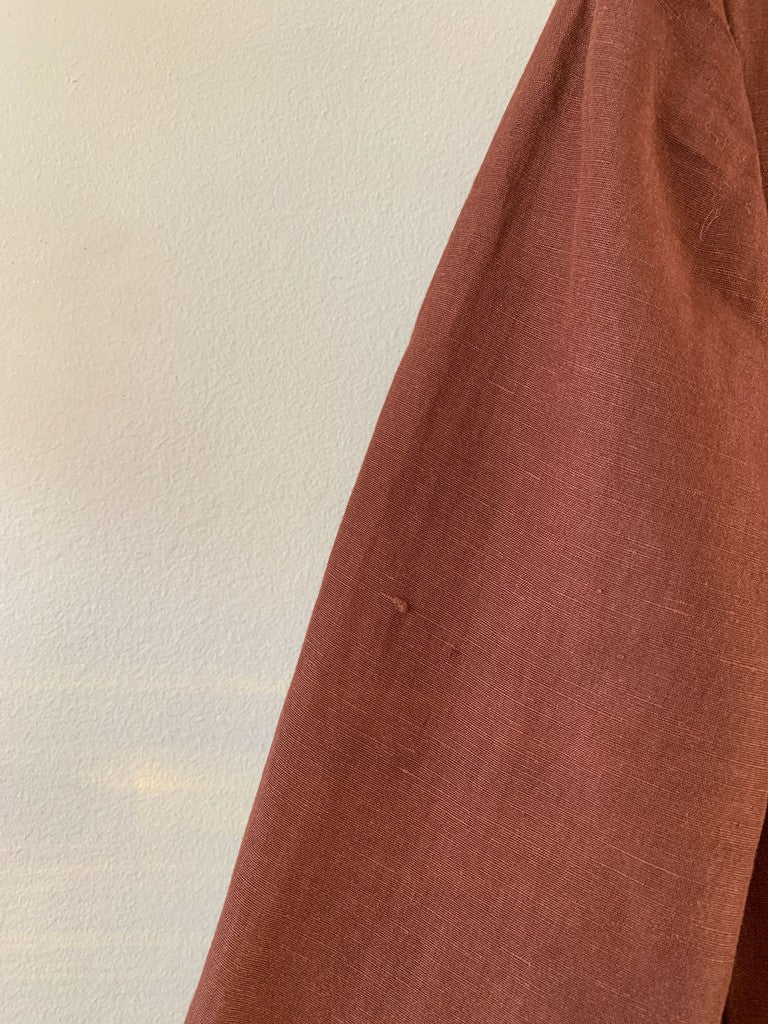 Vintage 90s Eddie Bauer Brown Linen Blend Blazer 16 Tall