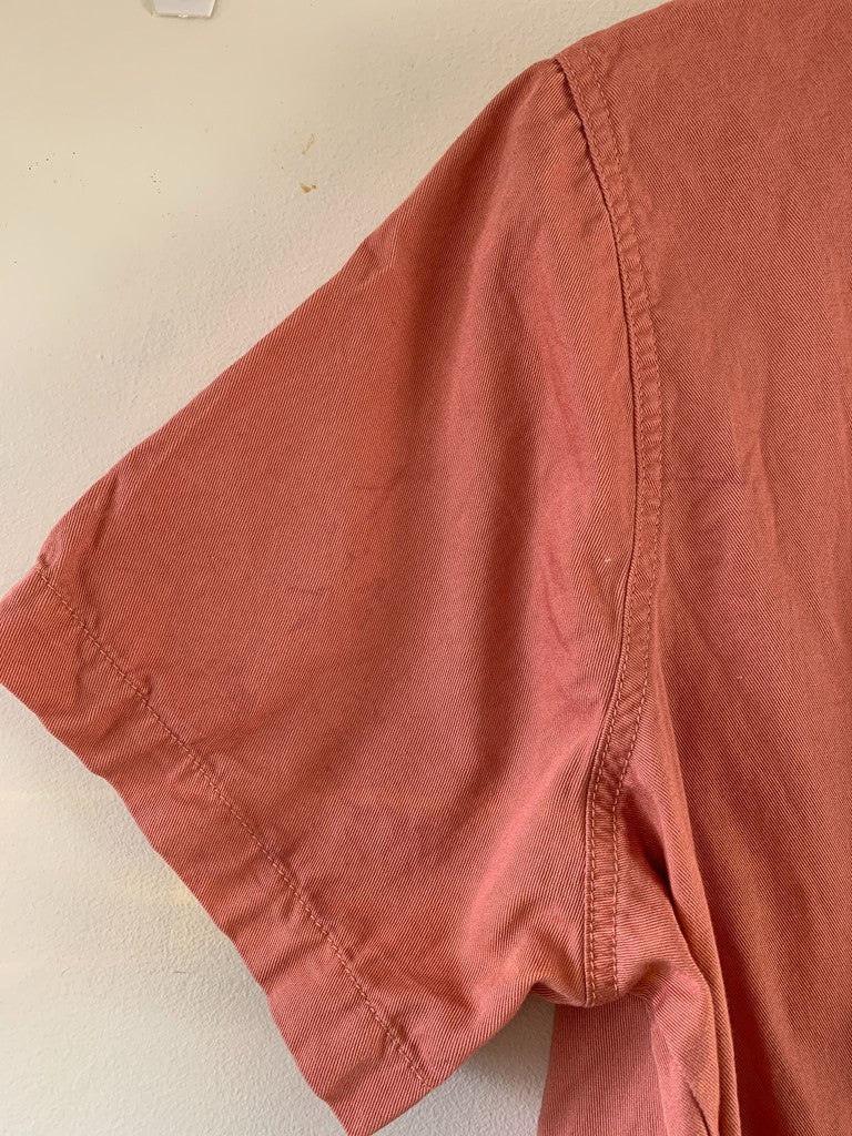Madewell Cropped Wide Leg Plus Size Utility Jumpsuit Coral Tan Size 20 Style Number G7789