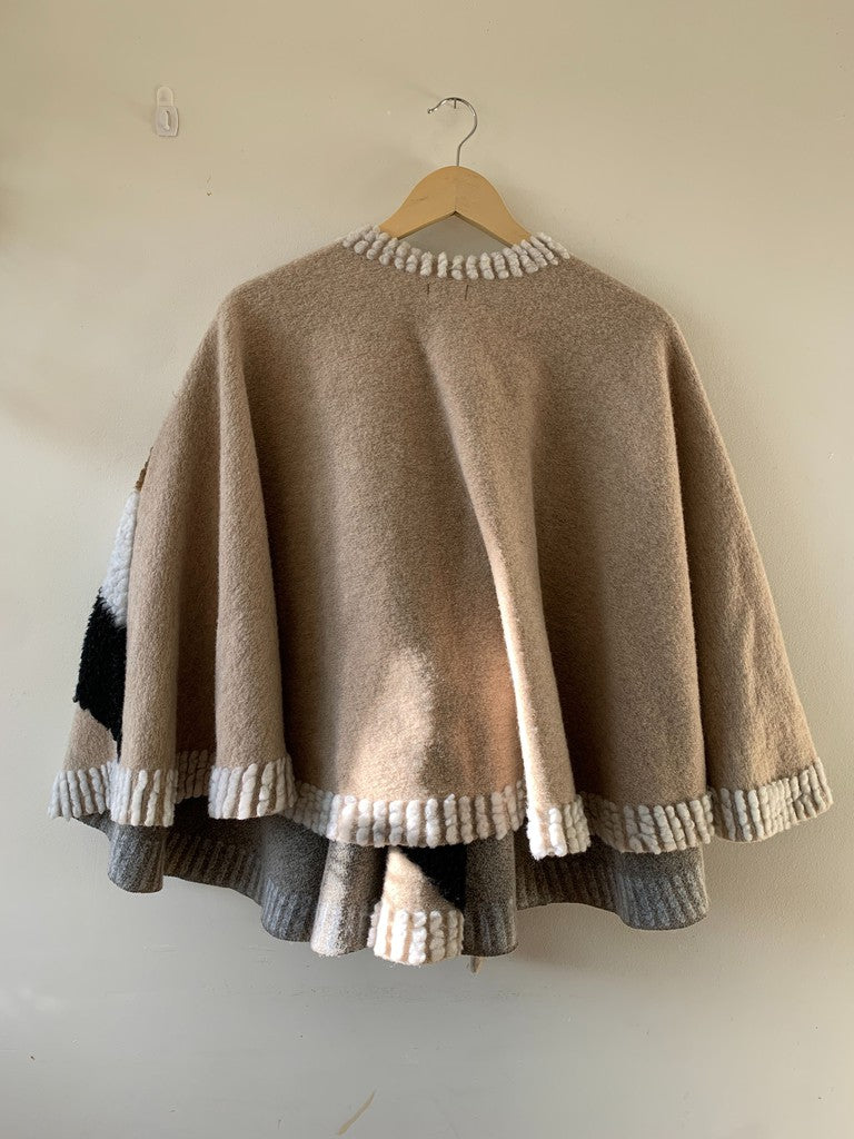 a.n.a Striped Belted Cape Jacket One-Size NWT