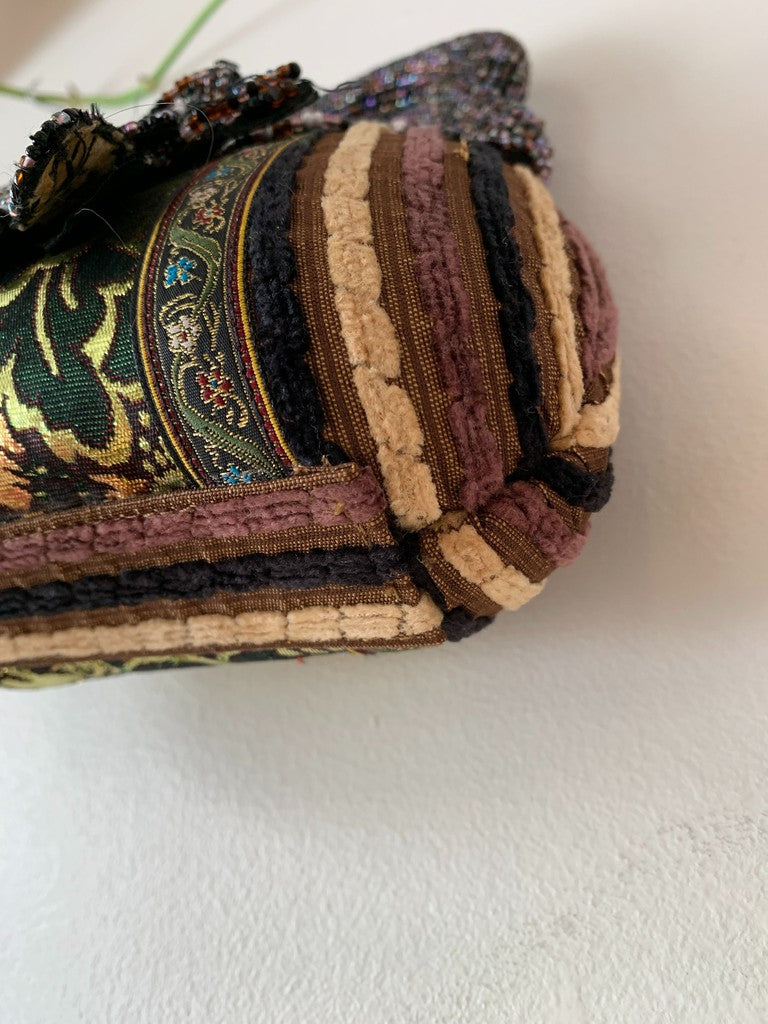 Vintage Y2K Beaded Stripe Mini Purse