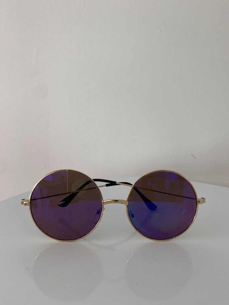 Vintage Inspired Purple Round Sunglasses