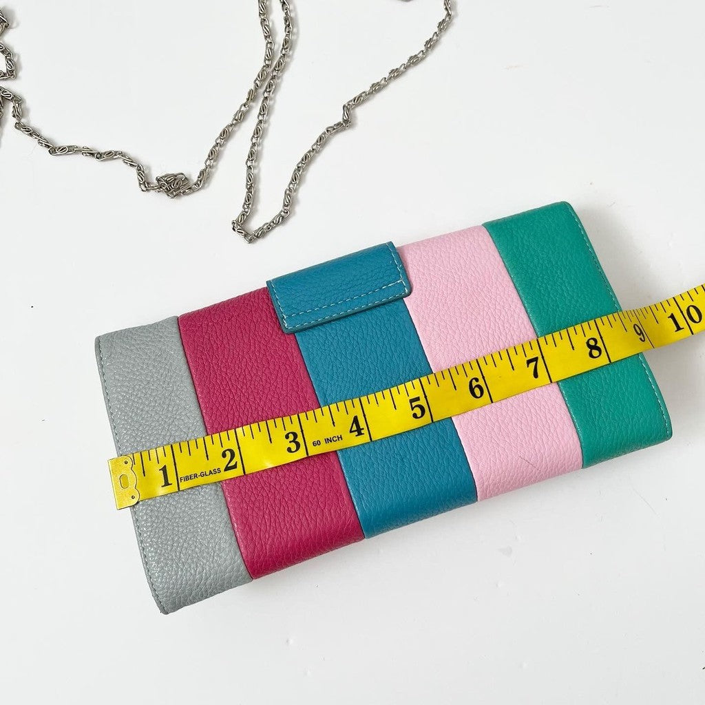Multicolor Women Wallet Removable Strap