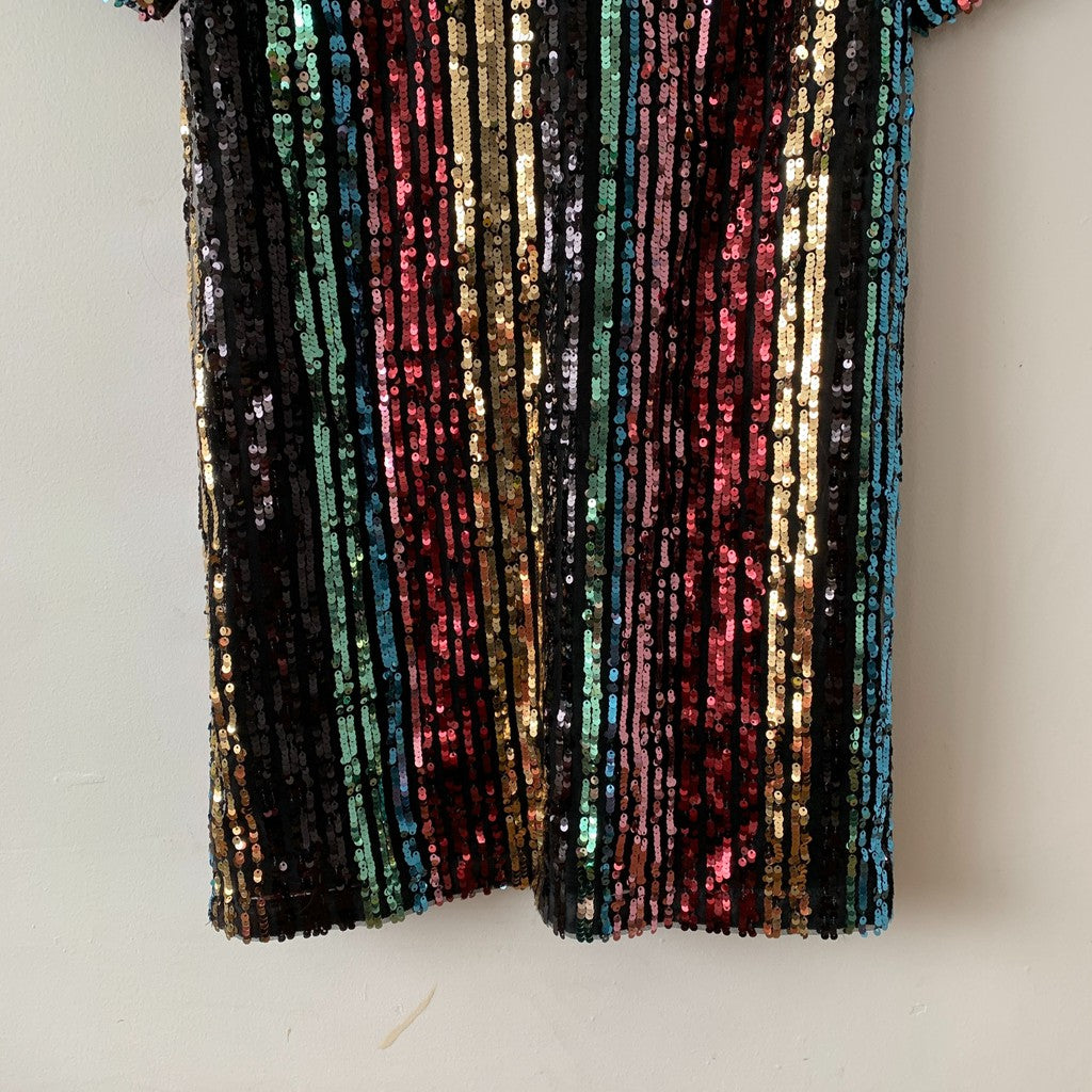 Lulus Firework Wonders Multicolor Sequin Party/Cocktail Dresses XS