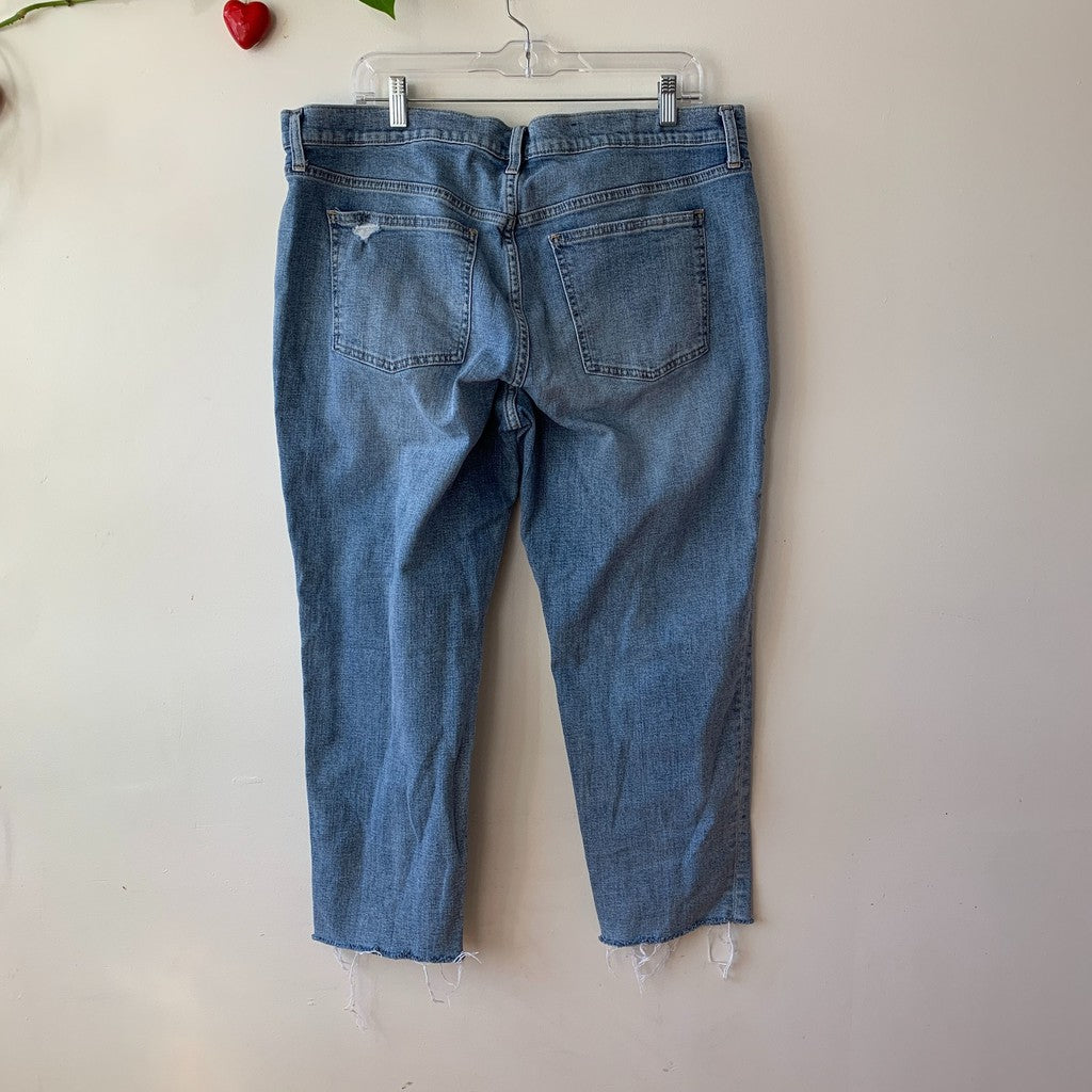 Gap Mid Rise Straight Leg Light Wash Jeans Size 16 Regular Plus