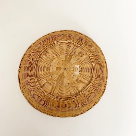 Bundle of 11 Boho Wicker Trivet Wall Baskets Gallery Wall Rattan