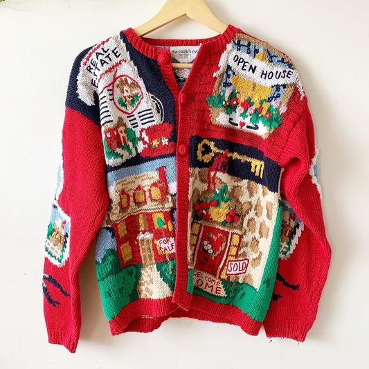 Eagles Eye Real Estate Knit Cardigan Sweater S
