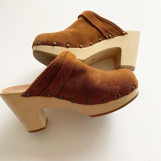 Gap Brown Suede Slip On Clog 6