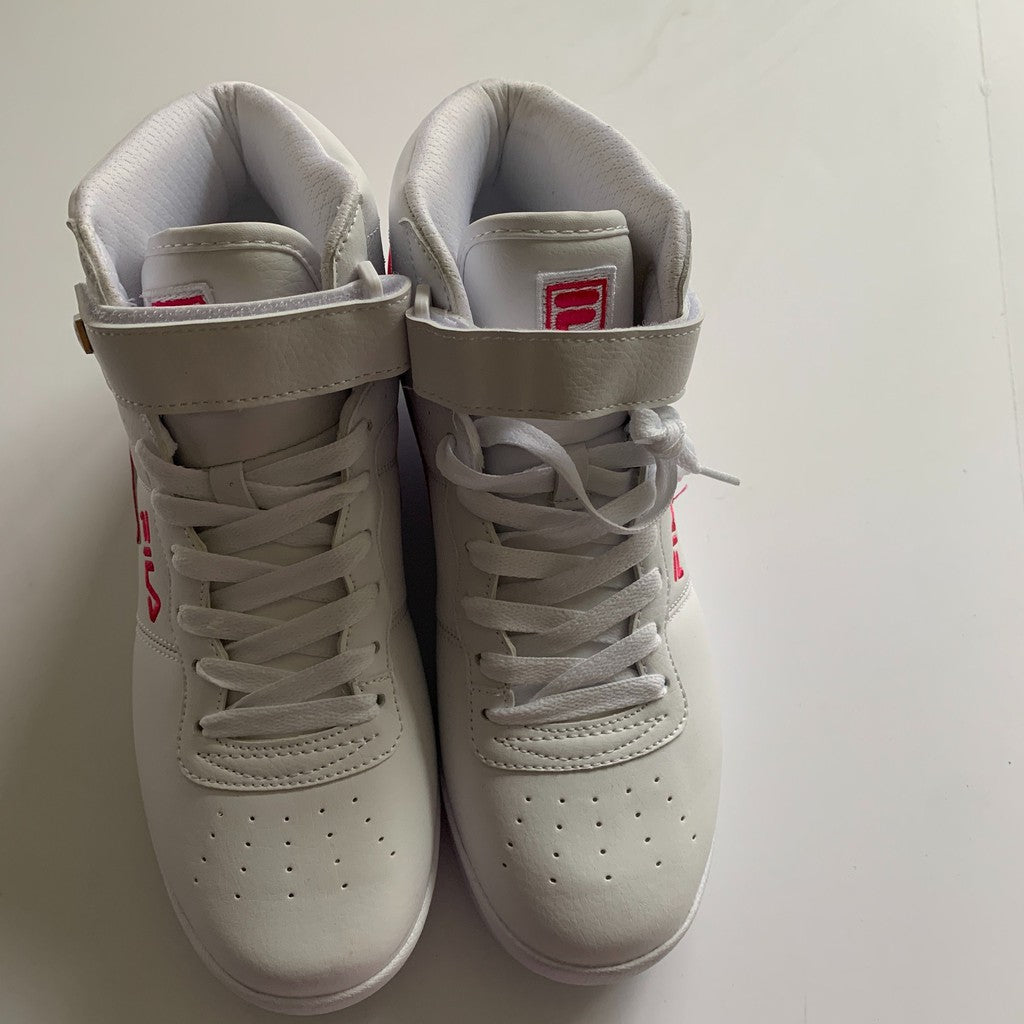 FILA Vulc 13 White & Pink High Top Sneaker 9