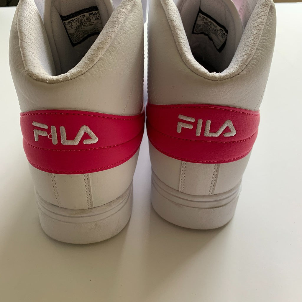 FILA Vulc 13 White & Pink High Top Sneaker 9