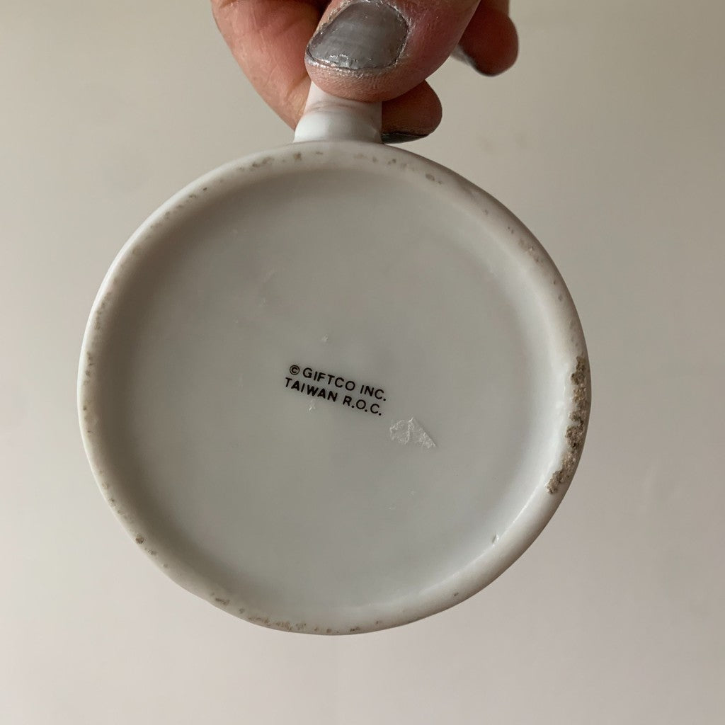 Vintage Gift Co Inc. White & Red Floral 8 Ounce Ceramic Number 1 Mom Mother's Day Mug