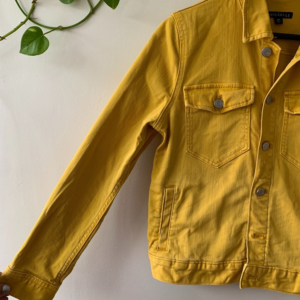 J.CREW Mercantile Yellow Jean Jacket XS