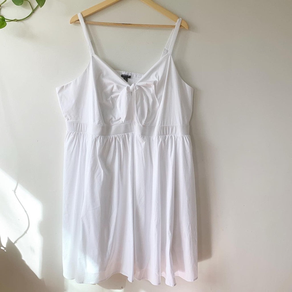 Torrid White Bow Front Skater dress 3X Plus