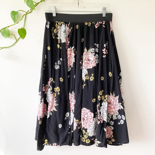 Torrid Black / Pink / White Skater Skirt 1X Plus