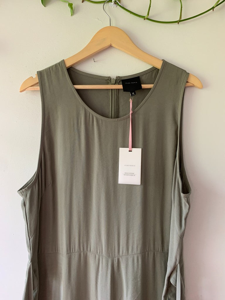 Alex Marie Green Tammy Olive Spring Plus Jumpsuit