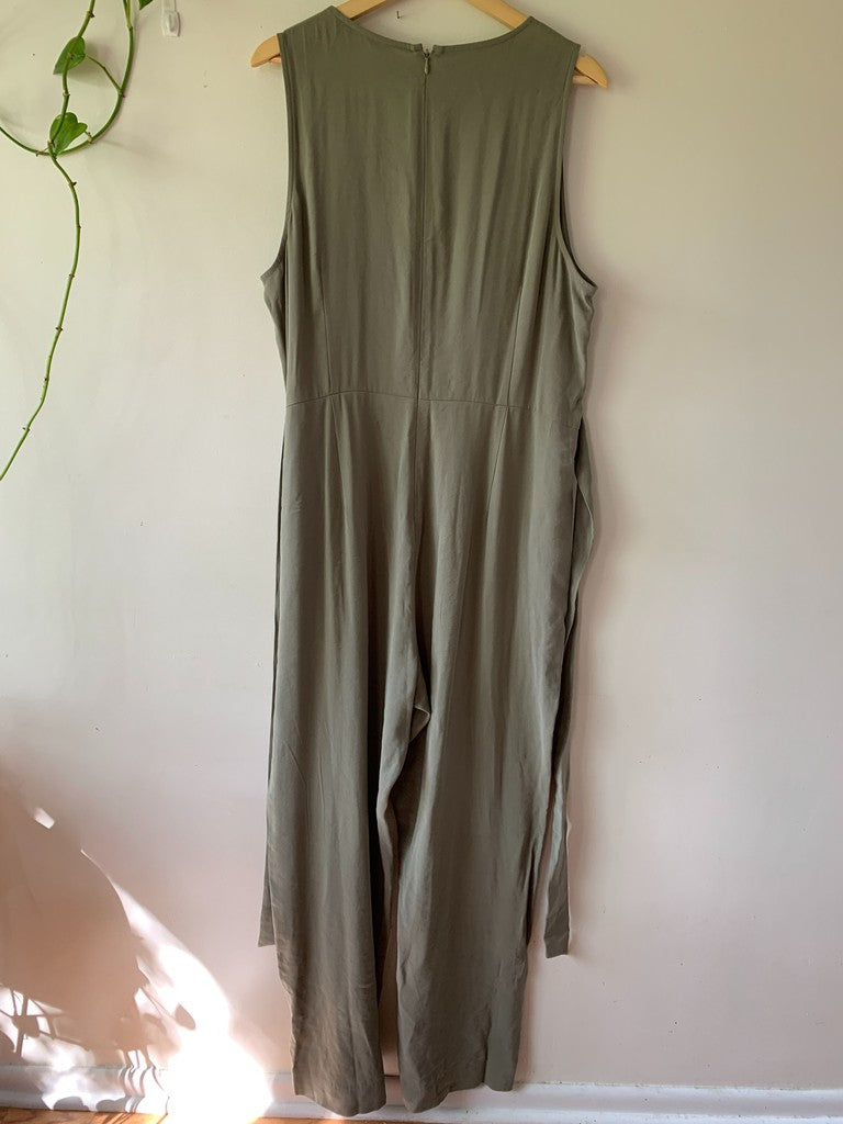 Alex Marie Green Tammy Olive Spring Plus Jumpsuit