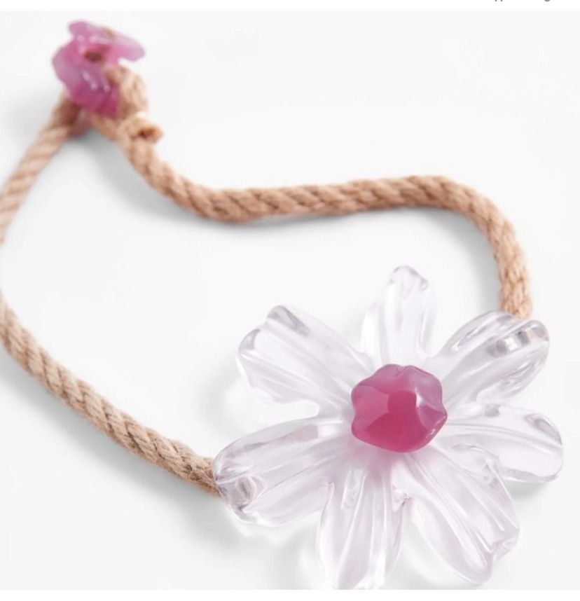 Zara Resin Rope Pink Daisy Necklace – Thanks, It's Thrifted Vintage & Retro