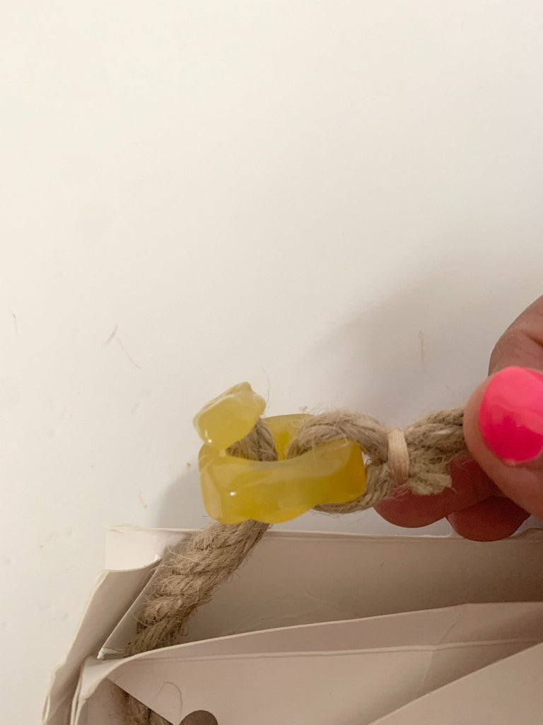 Zara Rope Resin Yellow Daisy Flower Necklace