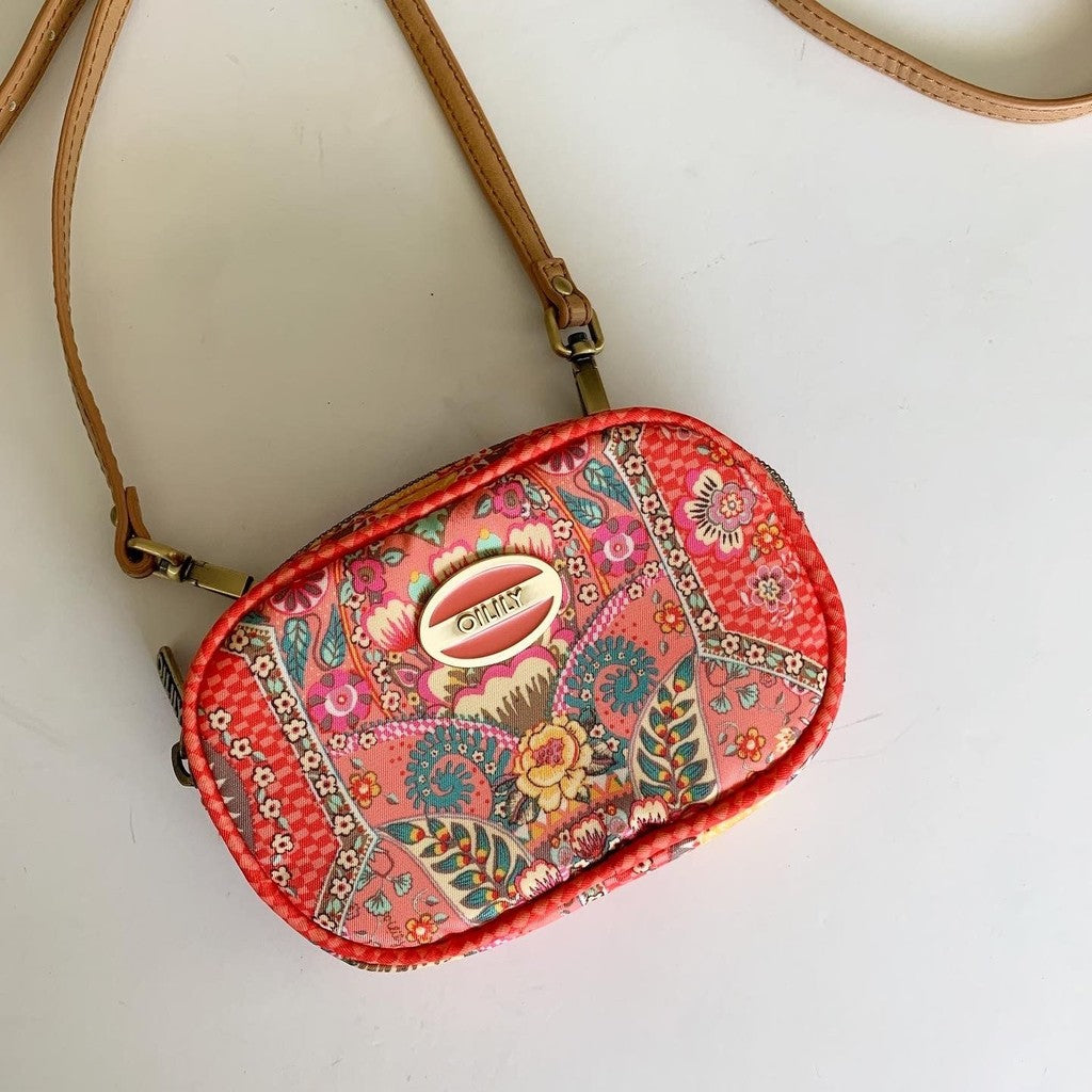 Oilily Orange Paisley Mini Crossbody