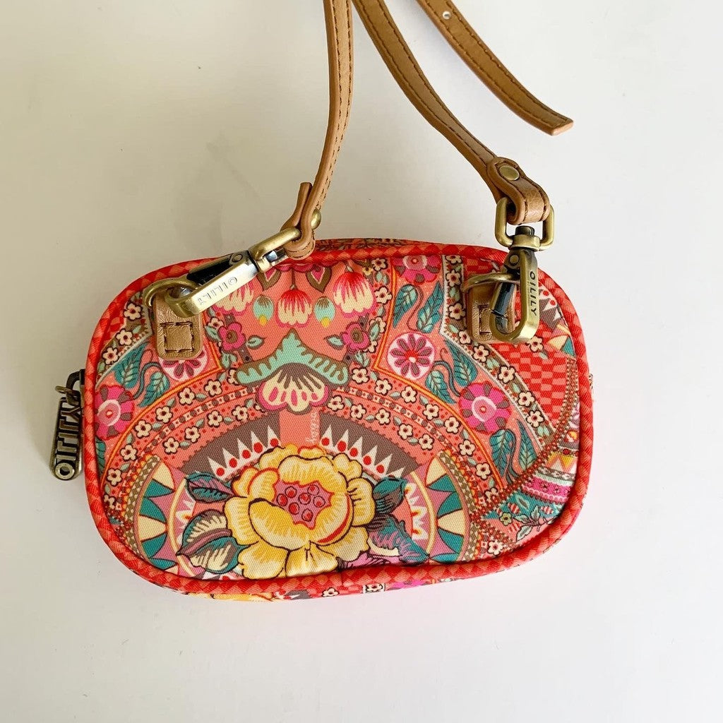 Oilily Orange Paisley Mini Crossbody