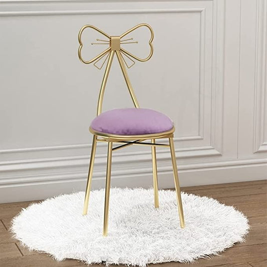Butterfly Vanity Accent Chair Gold Lavender