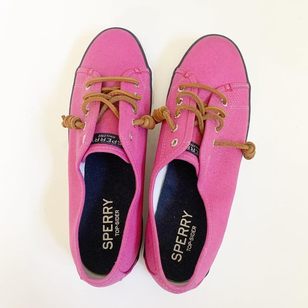Sperry Top-Sider Canvas Slip On Seacoast Pink Shoes