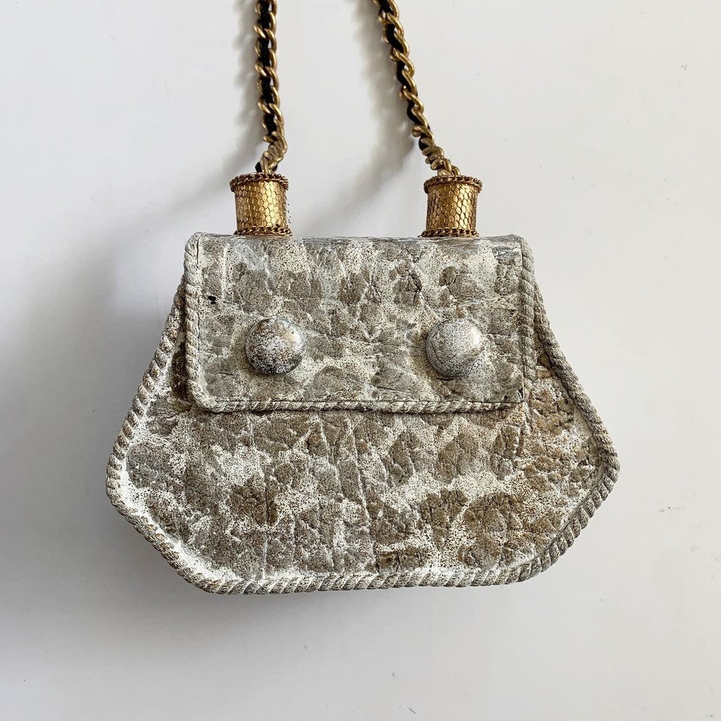 Vintage Embellished Chain Strap Mini Purse