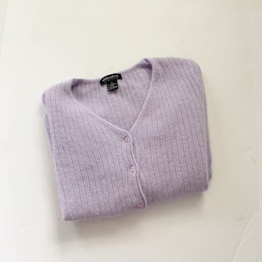 Xhilaration Y2K Purple Lavender Angora Cardigan
