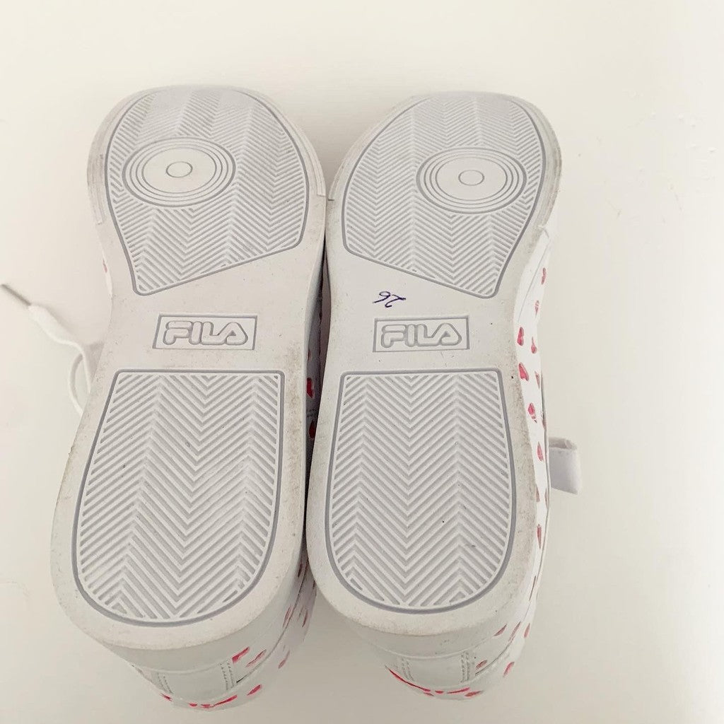 Fila Vulc 13 High Top Hearts Lace Up Glitter Sneaker