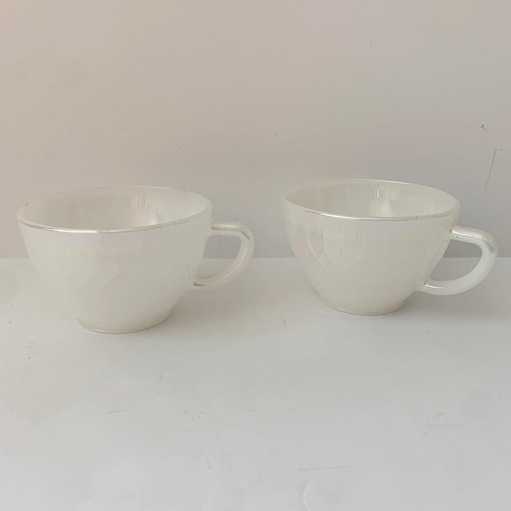 Vintage Mid-Century Modern Federal Glass Moonglow Iridescent Tea Cup