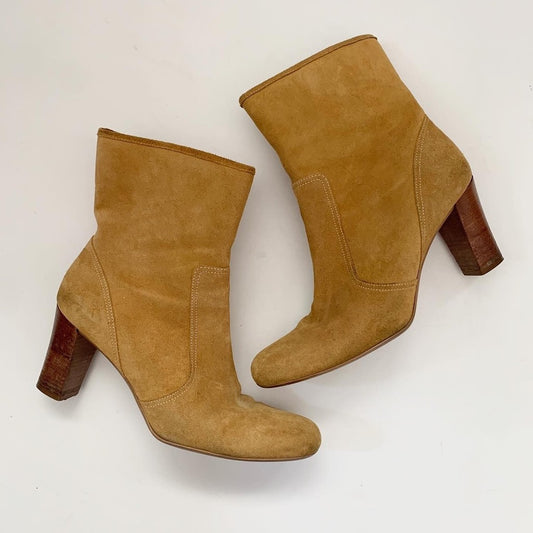 Unisa Suede Tan Ankle Boots