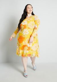 ModCloth Tropicana Isle Mesh Midi Dress 2x