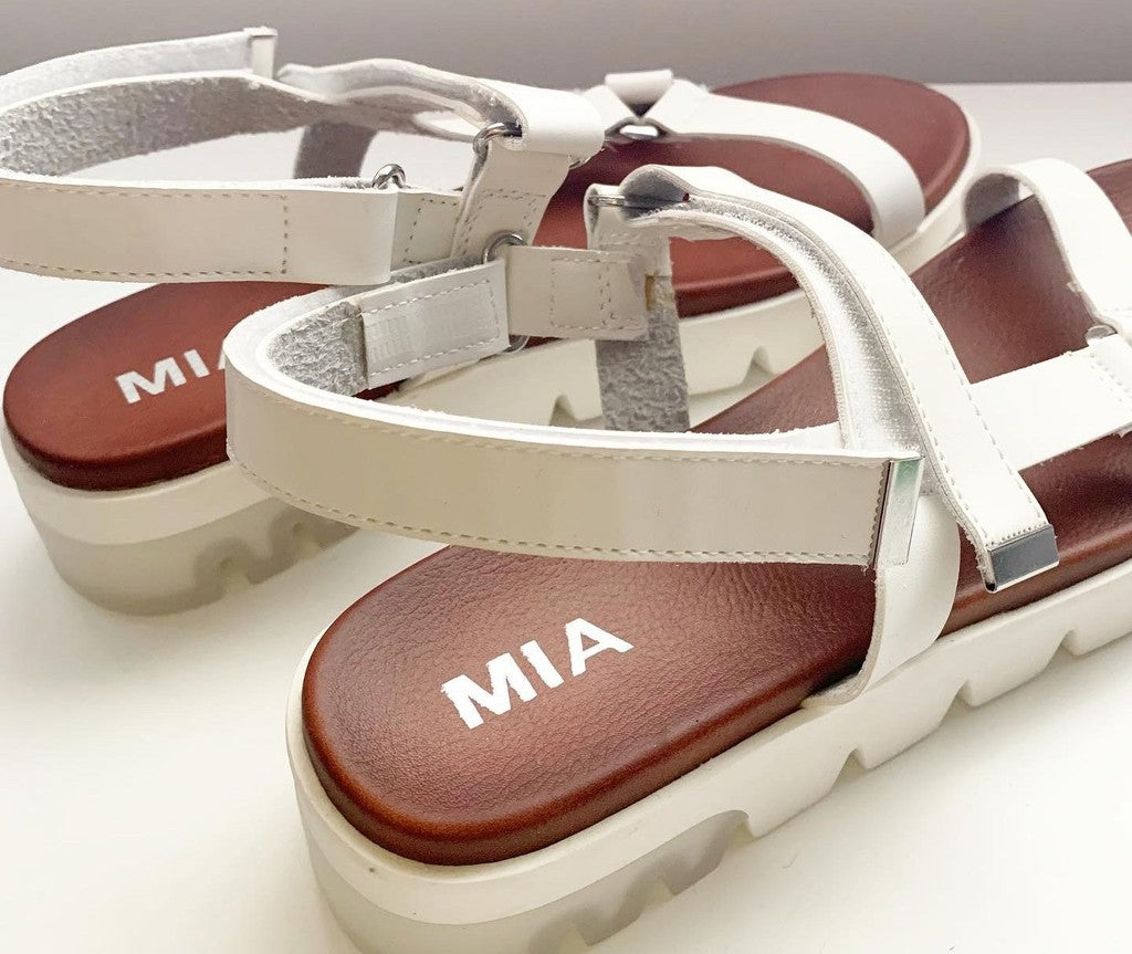 MIA White Strap Sandal Shoes Rylie 8.5 M