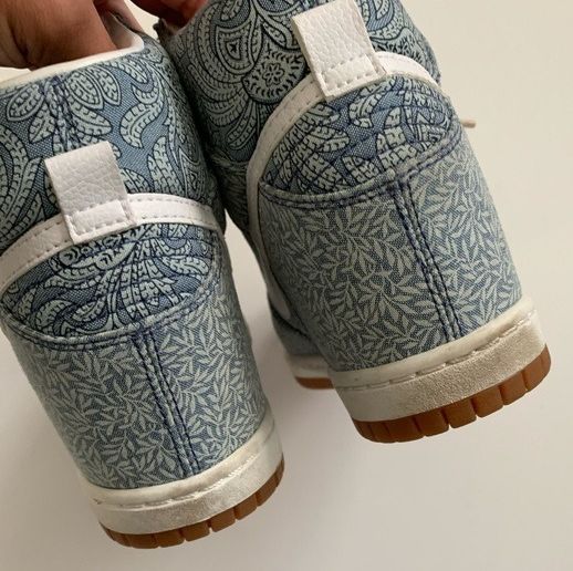Nike x Liberty Dunk Sky Hi Floral Paisley Rope Laces Sneaker Shoes 7.5 Women's