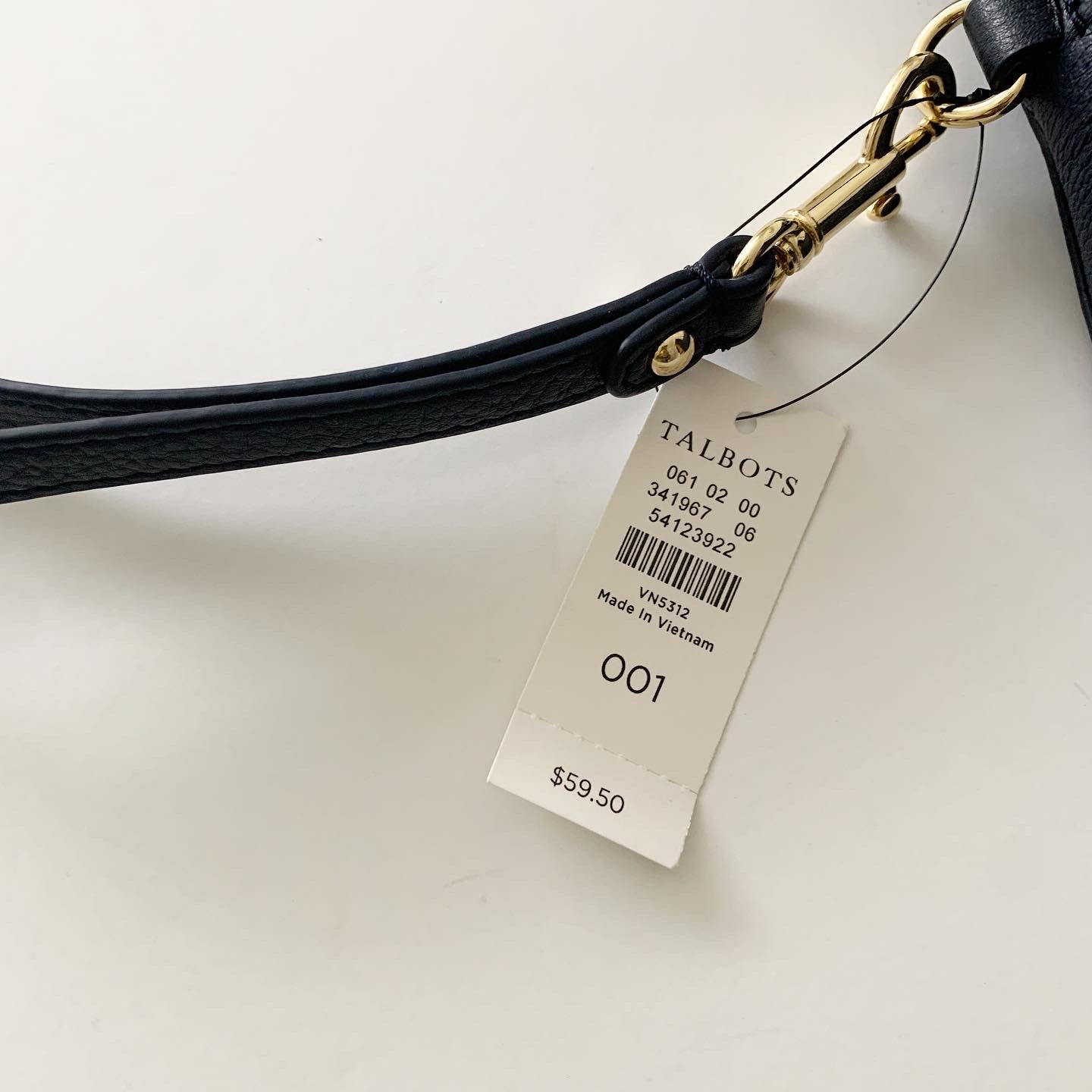 Talbots Mon Cheri Black Rainbow Leather Wristlet Clutch Purse