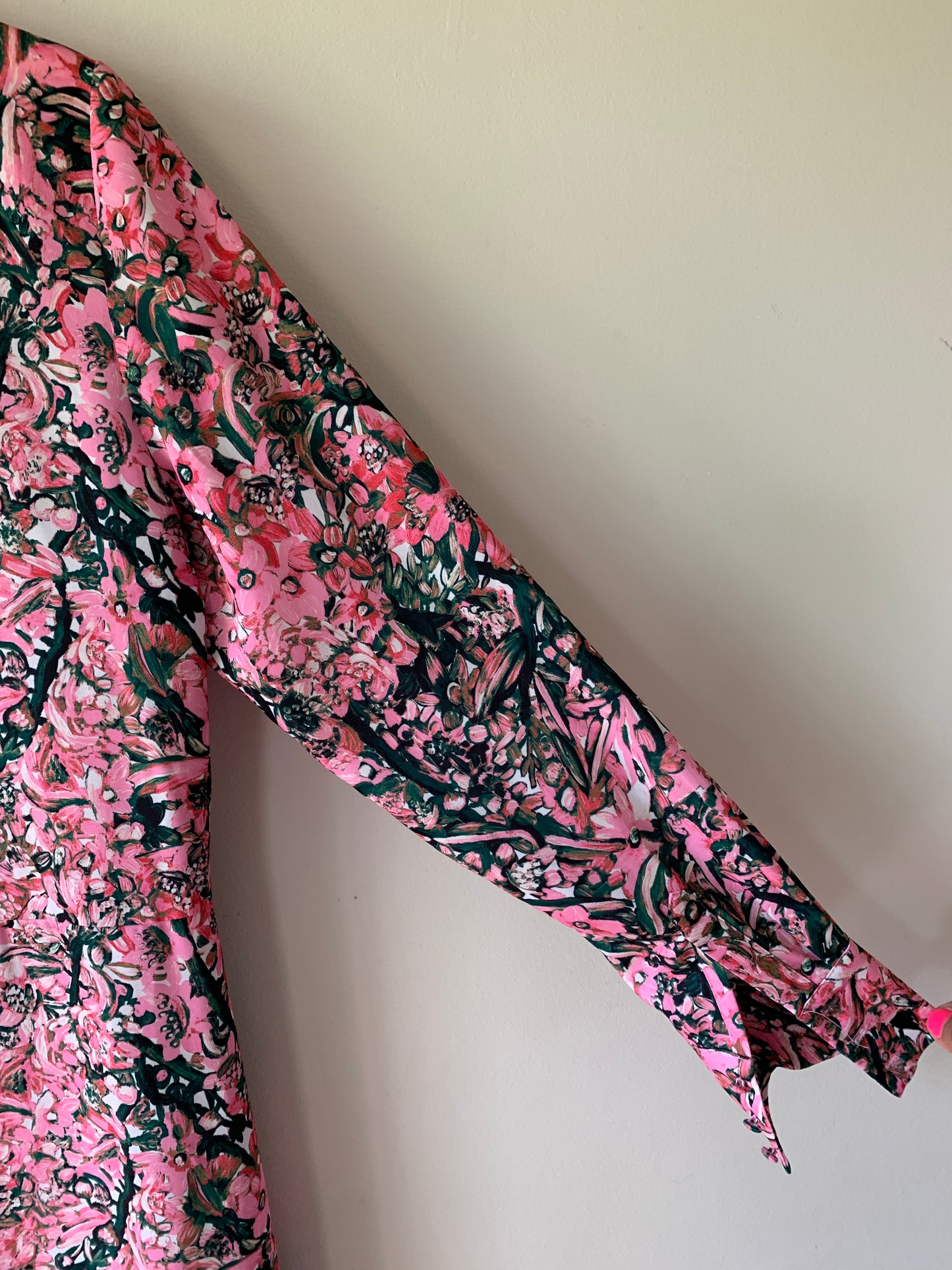 H&M Pink Multicolor Floral Backless Midi Dress 10