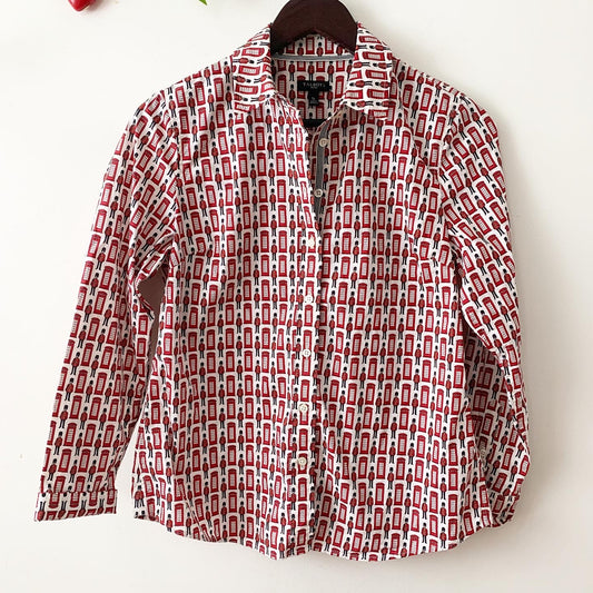 Talbots London Buckingham Palace Guard Button Down Shirt, Small P