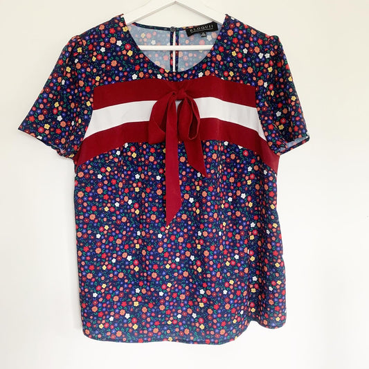 Eloquii Floral Bow Blouse