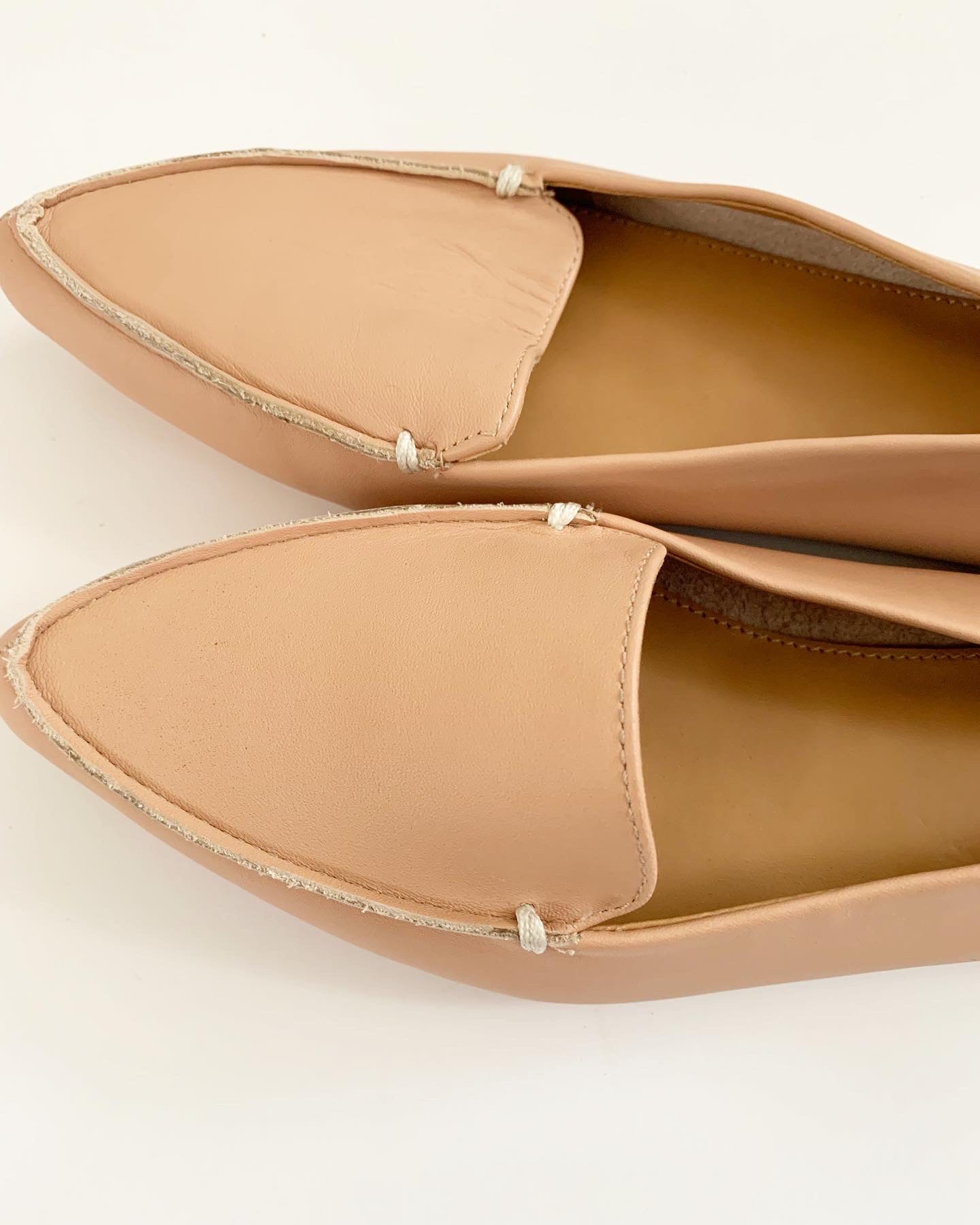 J.Crew Factory Tan Pointed Toe Flat Shoes, Size 7.5