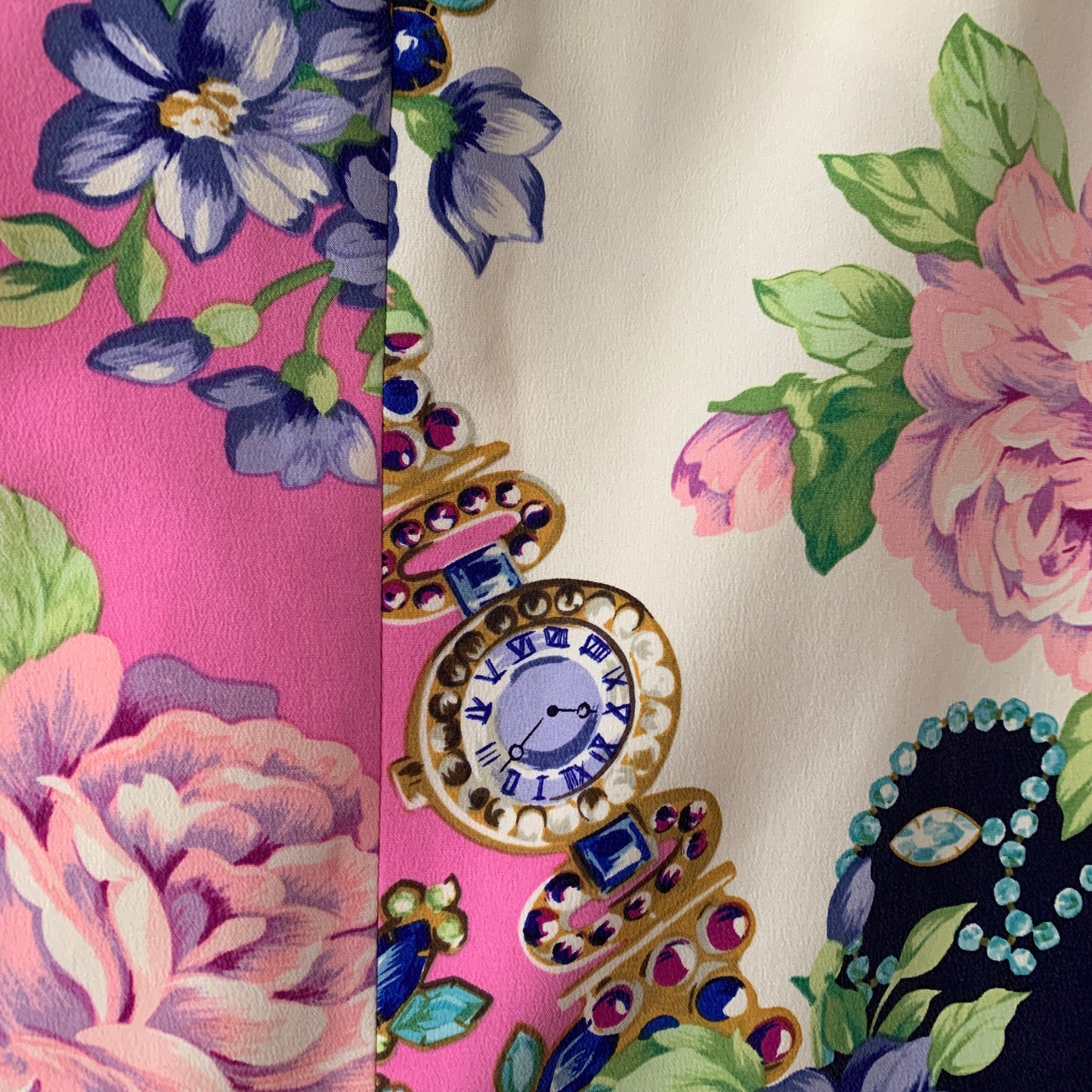 Dana Buchman Jewel Floral Print Silk Blazer