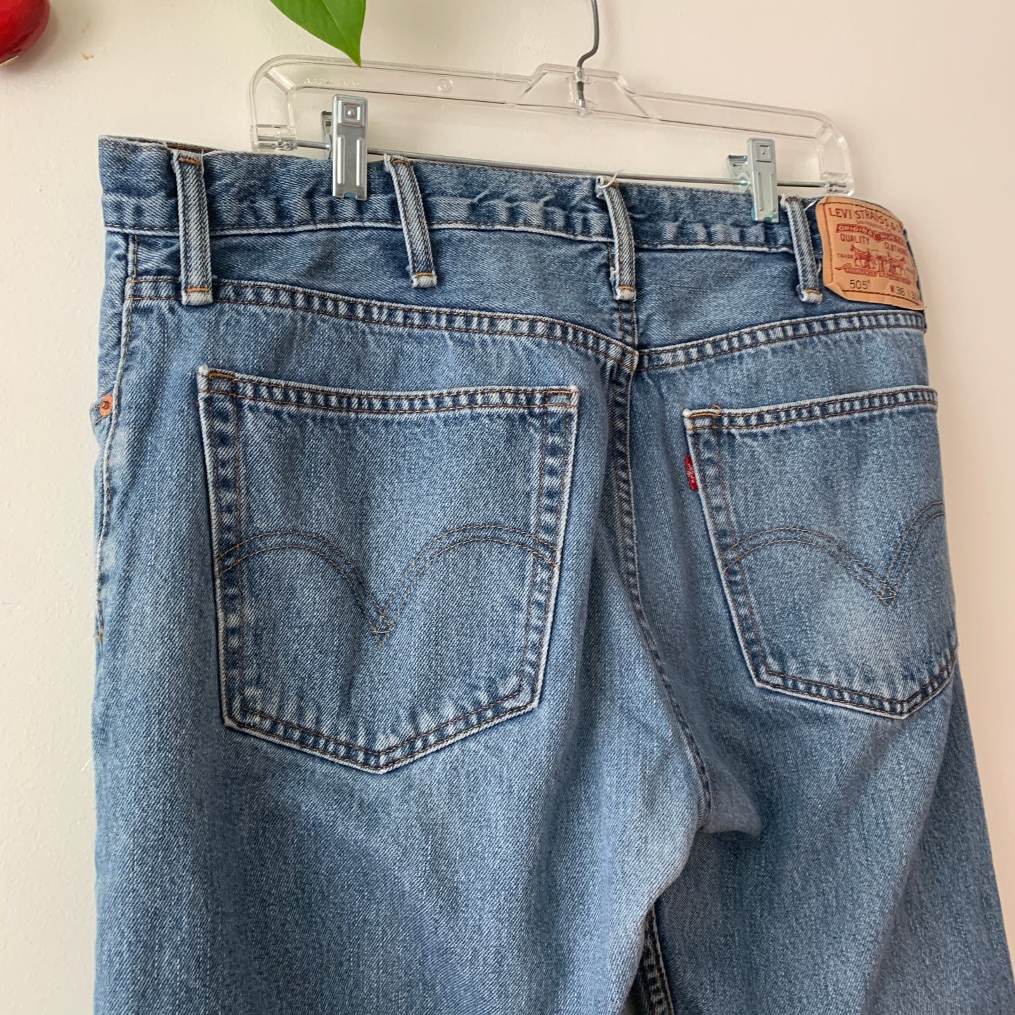 Levi's 505 Straight Leg Blue Jeans Size 38 x 30