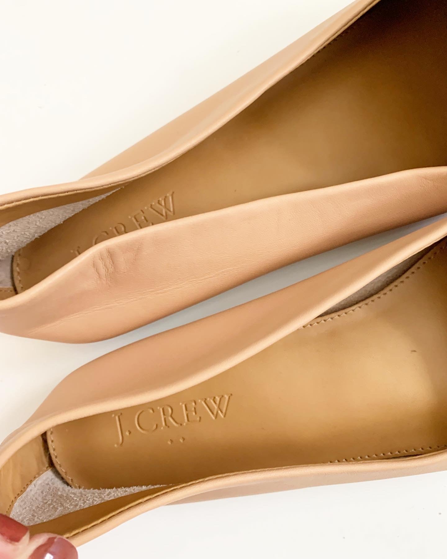 J.Crew Factory Tan Pointed Toe Flat Shoes, Size 7.5