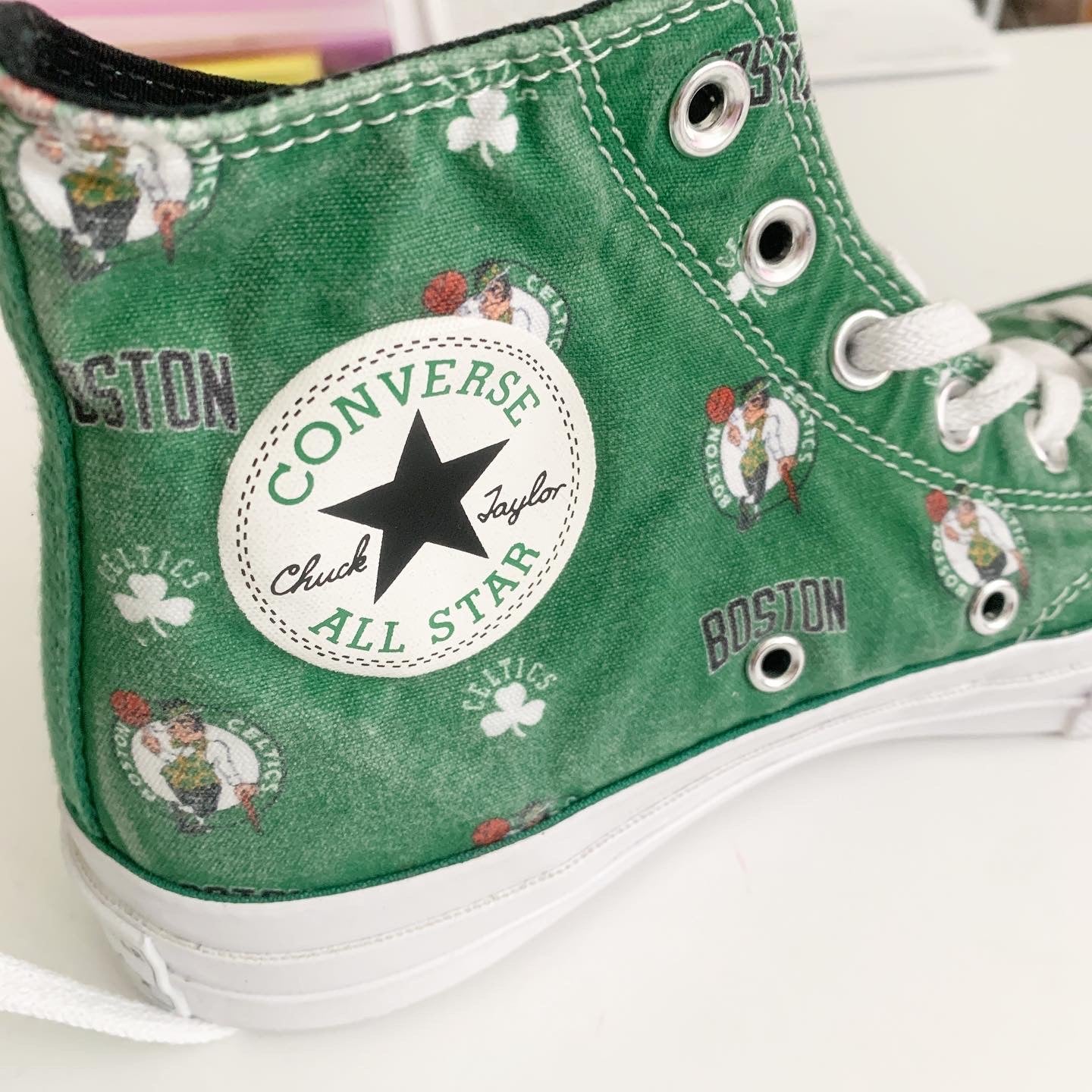 Converse Chuck Taylor Boston Celtics High-Top Sneakers Size 6 Men's 8 Women's Green